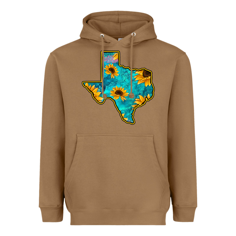 Sunflower Turquoise Texas Heavyweight Hoodie by Bettercallsaul | Teevron