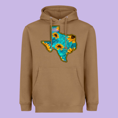 Sunflower Turquoise Texas Heavyweight Hoodie Designed By Bettercallsaul