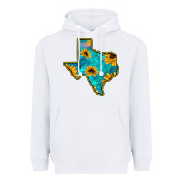 White Sunflower Turquoise Texas Heavyweight Hoodie - Bettercallsaul