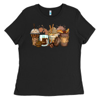 Black leopard coffee cups Ladies Tee - Zillion Design Studio