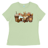 Matcha leopard coffee cups Ladies Tee - Zillion Design Studio
