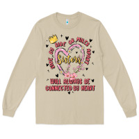 Mushroom side by side or miles apart sisters will always be connected by heart Long Sleeve Tee - MaliasSmallBusiness
