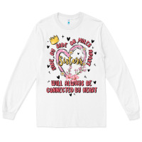 White side by side or miles apart sisters will always be connected by heart Long Sleeve Tee - MaliasSmallBusiness