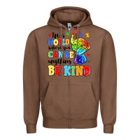 Chestnut in a world where you can be anything be kind Zipper Hoodie - MaliasSmallBusiness