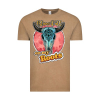 Vintage Coffee blame it all on my roots bull skull black Vintage Tee - JahusDesignShop