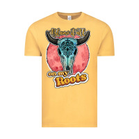 Vintage Mustard blame it all on my roots bull skull black Vintage Tee - JahusDesignShop