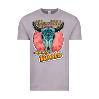 Vintage Zinc blame it all on my roots bull skull black Vintage Tee - JahusDesignShop
