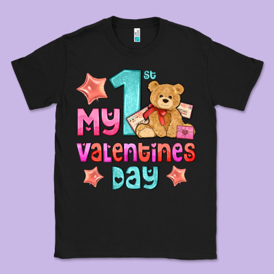 My First Valentines Day Classic Tee Designed By Adodesignshop