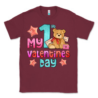 Burgundy my first valentines day Classic Tee - AdoDesignShop