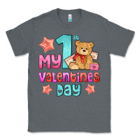 Charcoal Heather my first valentines day Classic Tee - AdoDesignShop