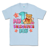 Dusty Blue my first valentines day Classic Tee - AdoDesignShop