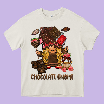 Chocolate Gnome Heavy Core Tee Designed By Barkaloodesign