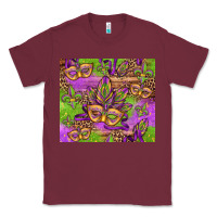 Burgundy mardi gras carnival masks and fleur de lis Classic Tee - Jasminsmagicworld