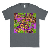 Charcoal Heather mardi gras carnival masks and fleur de lis Classic Tee - Jasminsmagicworld