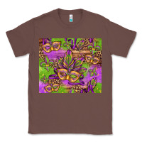Chestnut mardi gras carnival masks and fleur de lis Classic Tee - Jasminsmagicworld