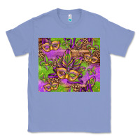 Colony Blue mardi gras carnival masks and fleur de lis Classic Tee - Jasminsmagicworld