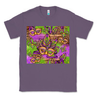 Lavender mardi gras carnival masks and fleur de lis Classic Tee - Jasminsmagicworld