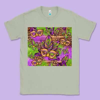 Mardi Gras Carnival Masks And Fleur De Lis Classic Tee Designed By Jasminsmagicworld