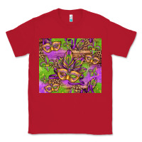 Red mardi gras carnival masks and fleur de lis Classic Tee - Jasminsmagicworld