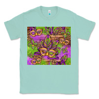 Seafoam mardi gras carnival masks and fleur de lis Classic Tee - Jasminsmagicworld
