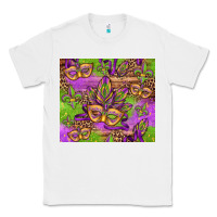 White mardi gras carnival masks and fleur de lis Classic Tee - Jasminsmagicworld