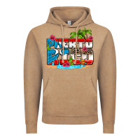 Vintage Coffee puerto rico and flowers with frog Vintage Hoodie - AdoDesignShop