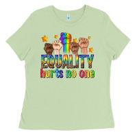Matcha equality hurts no one with fists Ladies Tee - texasbilliewilder