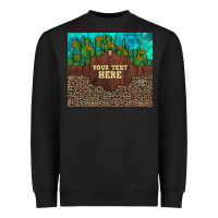 Black preview custom cactus and sunflowers leopard turquoise Heavyweight Sweatshirt - Artiststas