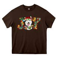 Chocolate Brown husky christmas joy Heavy Core Tee - RanaPortraitStore