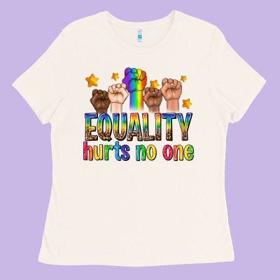 Equality Hurts No One With Fists Ladies Tee Designed By Texasbilliewilder