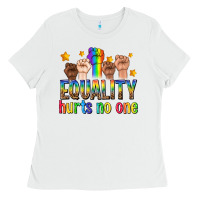 White equality hurts no one with fists Ladies Tee - texasbilliewilder