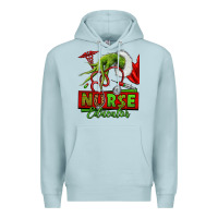 Blue Mist grinch hand nurse educator Premium Hoodie - NancyCooperArtShop