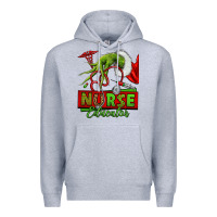 Heather Grey grinch hand nurse educator Premium Hoodie - NancyCooperArtShop