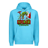 Ocean Blue grinch hand nurse educator Premium Hoodie - NancyCooperArtShop