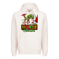 Pale Pink grinch hand nurse educator Premium Hoodie - NancyCooperArtShop