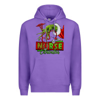 Purple grinch hand nurse educator Premium Hoodie - NancyCooperArtShop