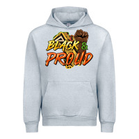 Heather Grey Black and proud Urban Hoodie - HowdyJamesFarm