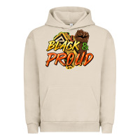 Pigment French Oak Black and proud Urban Hoodie - HowdyJamesFarm