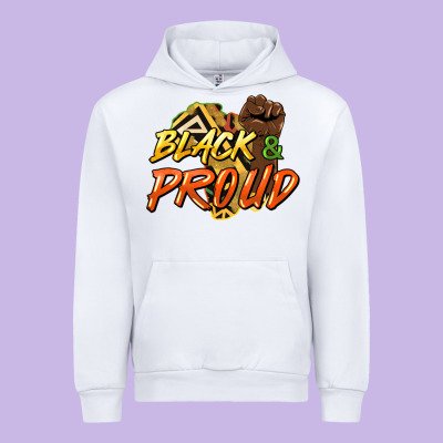 Black And Proud Urban Hoodie Designed By Howdyjamesfarm