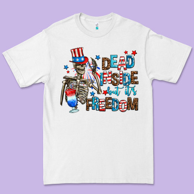 Dead Inside But Its Freedom Premium Tee Designed By Adodesignshop