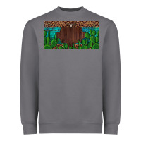 Storm western cactus leopard and turquoise custom nametext license plate Heavyweight Sweatshirt - Artiststas