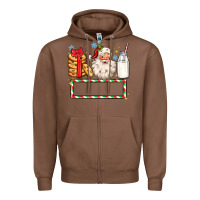 Chestnut christmas santa custom name Zipper Hoodie - MaliasSmallBusiness