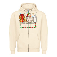 Sandshell christmas santa custom name Zipper Hoodie - MaliasSmallBusiness