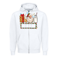 White christmas santa custom name Zipper Hoodie - MaliasSmallBusiness