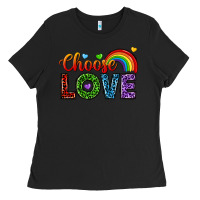 Black choose love Ladies Tee - texasbilliewilder