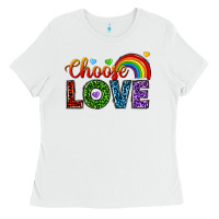 White choose love Ladies Tee - texasbilliewilder