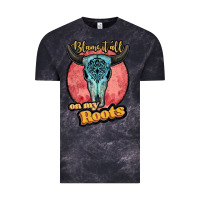 Cloud Black blame it all on my roots white Vintage Tee - JahusDesignShop