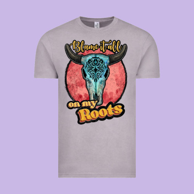Blame It All On My Roots White Vintage Tee Designed By Jahusdesignshop
