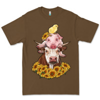 Cacao cow with pig and chick Premium Tee - RanaPortraitStore