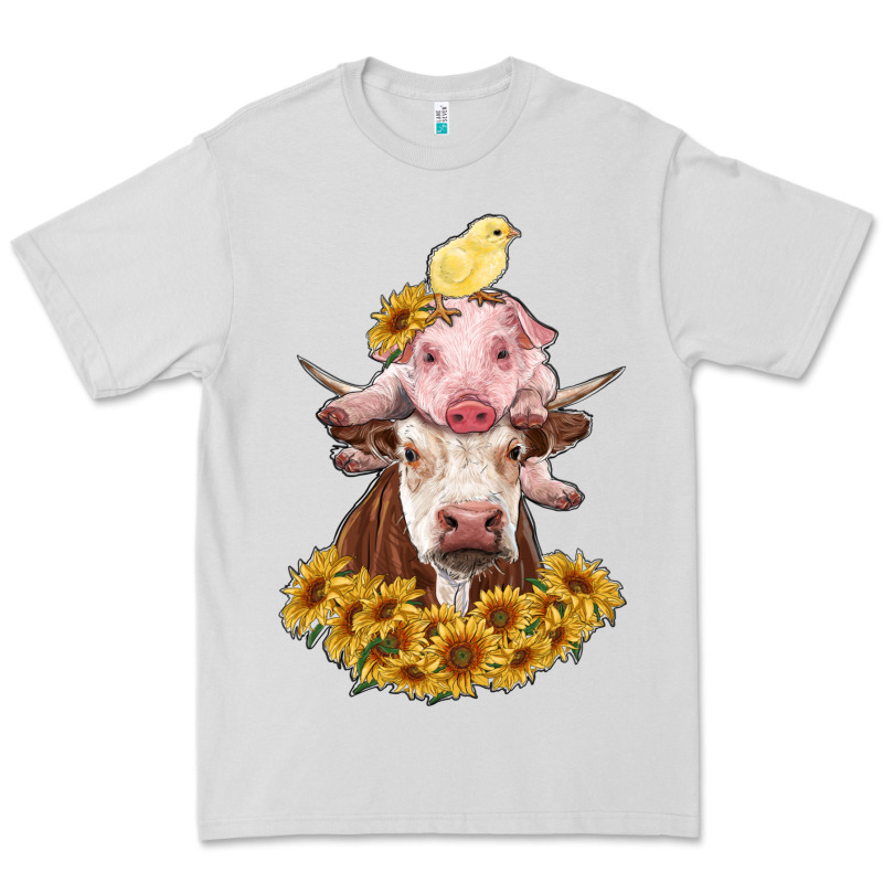 Cow With Pig And Chick Premium Tee by RanaPortraitStore | Teevron